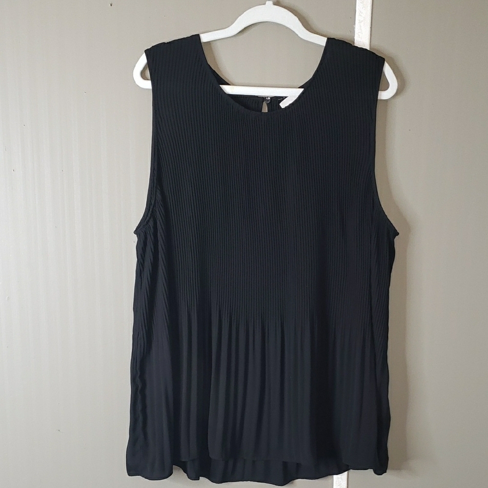Avenue 26W Plus Ladies Pleated Top Black Whimsigoth Fairy Dark Academia  Grunge